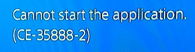 PlayStation 4 nepalaiž spēles - kļūda CE-35288-2