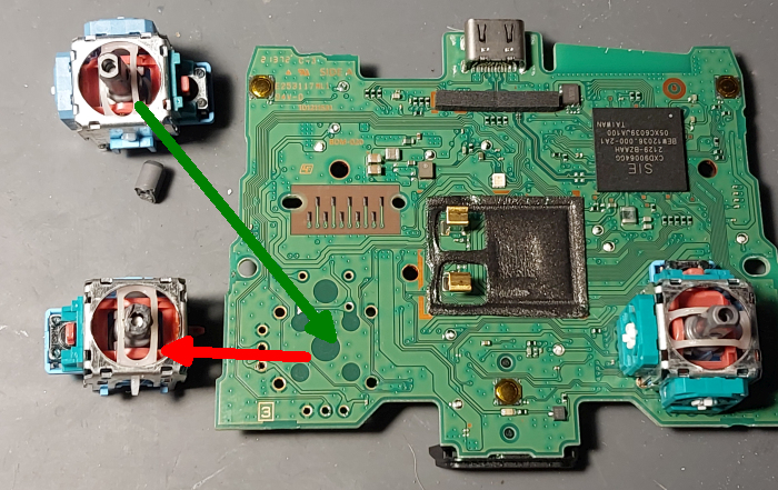 Salauzta PS5 DualSense analoga nomaiņa
