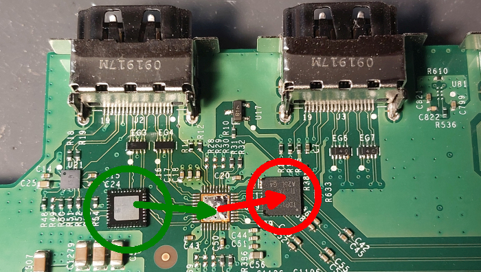 Xbox One X не показывает изображение — замена видеочипа HDMI в Риге 