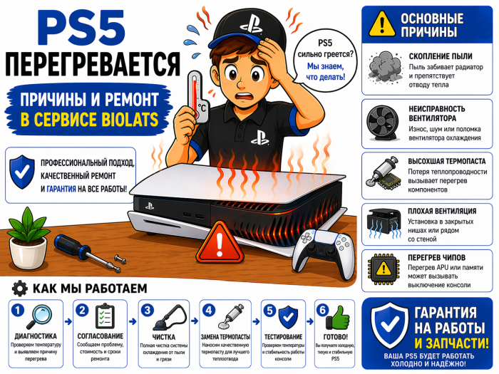Перегрев Playstation 5: признаки, последствия, чистка от пыли и замена термопасты